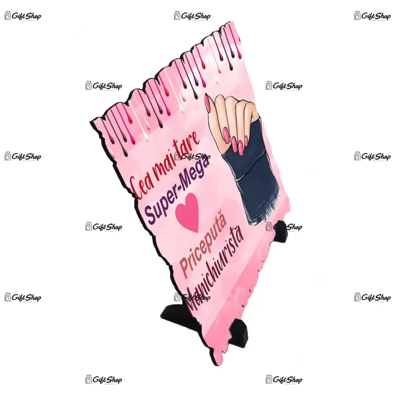 Cea mai tare manichiurista, placheta cu mesaj c